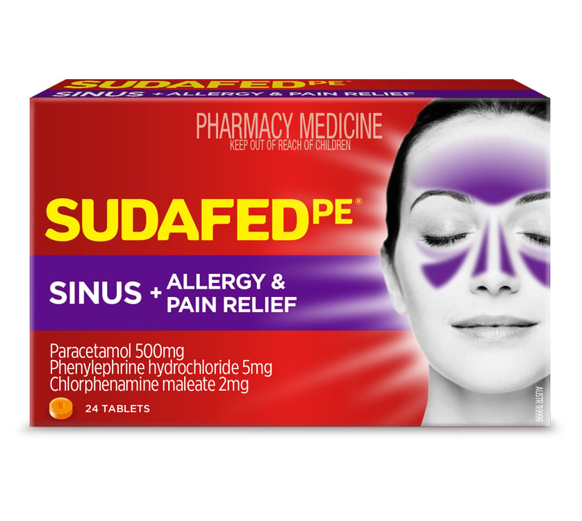 SUDAFED® PE Sinus + Allergy & Pain Relief