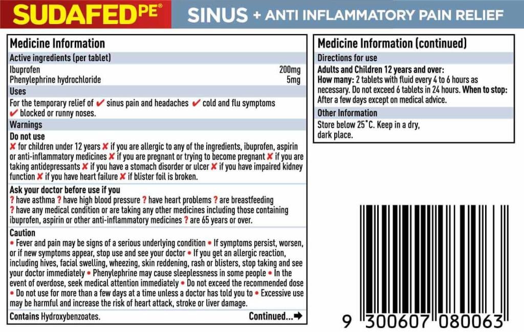SUDAFED® PE Sinus + Allergy & Pain Relief